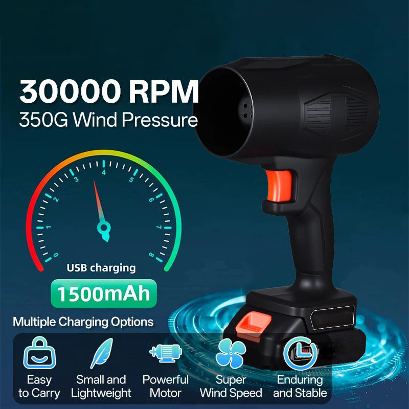 Cordless leaf blower with high-speed motor