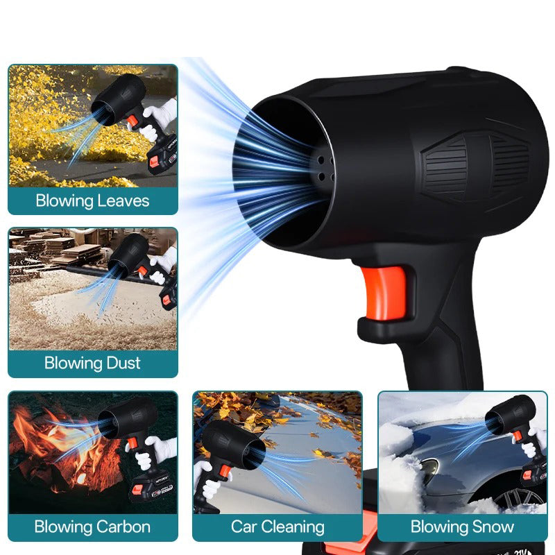 How to use the cordless leaf blower